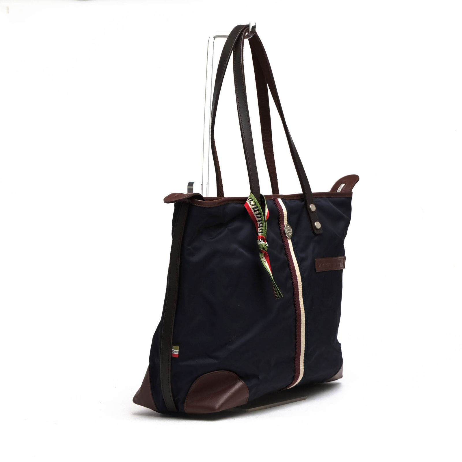 オロビアンコ OROBIANCO ハンドバッグ コーティングキャンバス×ナイロン×レザー ダークグリーン 2way バッグ オロビアンコ コーティングキャンバスの通販