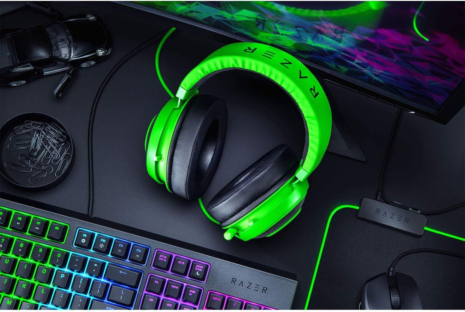  Razer Kraken Green ゲーミングヘッドセット RZ 04- -R 3 M 福岡倉庫 バール てこ ハンマー てこ 打刻