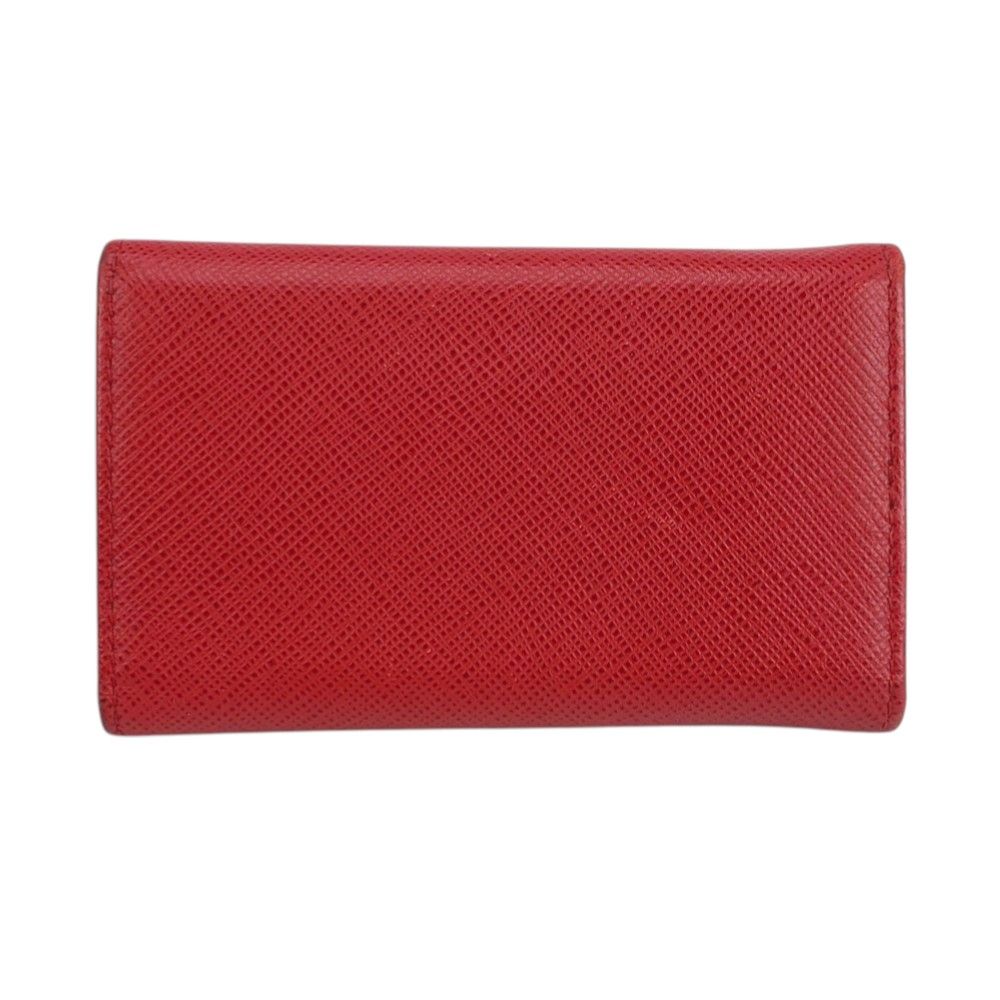 ■中古■　プラダ 6連 キーケース 鍵 サフィアーノ レザー GP レッド FUOCO 1PG222 箱 【16725】1 □中古□ プラダ 6連 キーケース 鍵 サフィアーノ レザー GP レッド