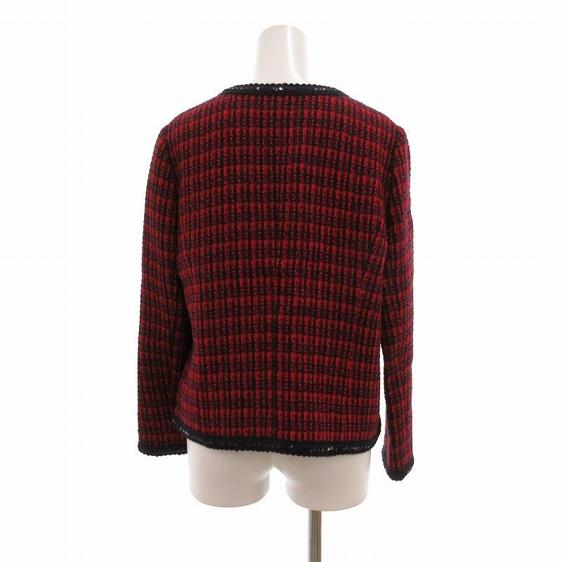 ロシャス ROCHAS LINTON ノーカラージャケット ツイード