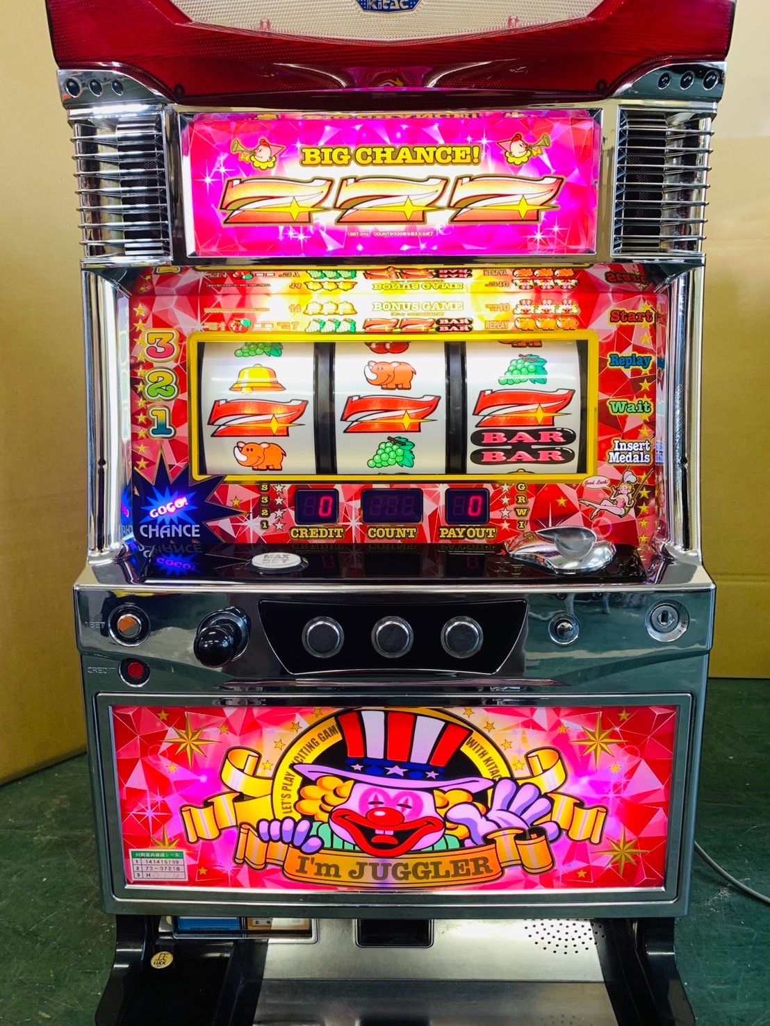 ニューアイムジャグラーEX-KT 実機 コイン不要機付き
