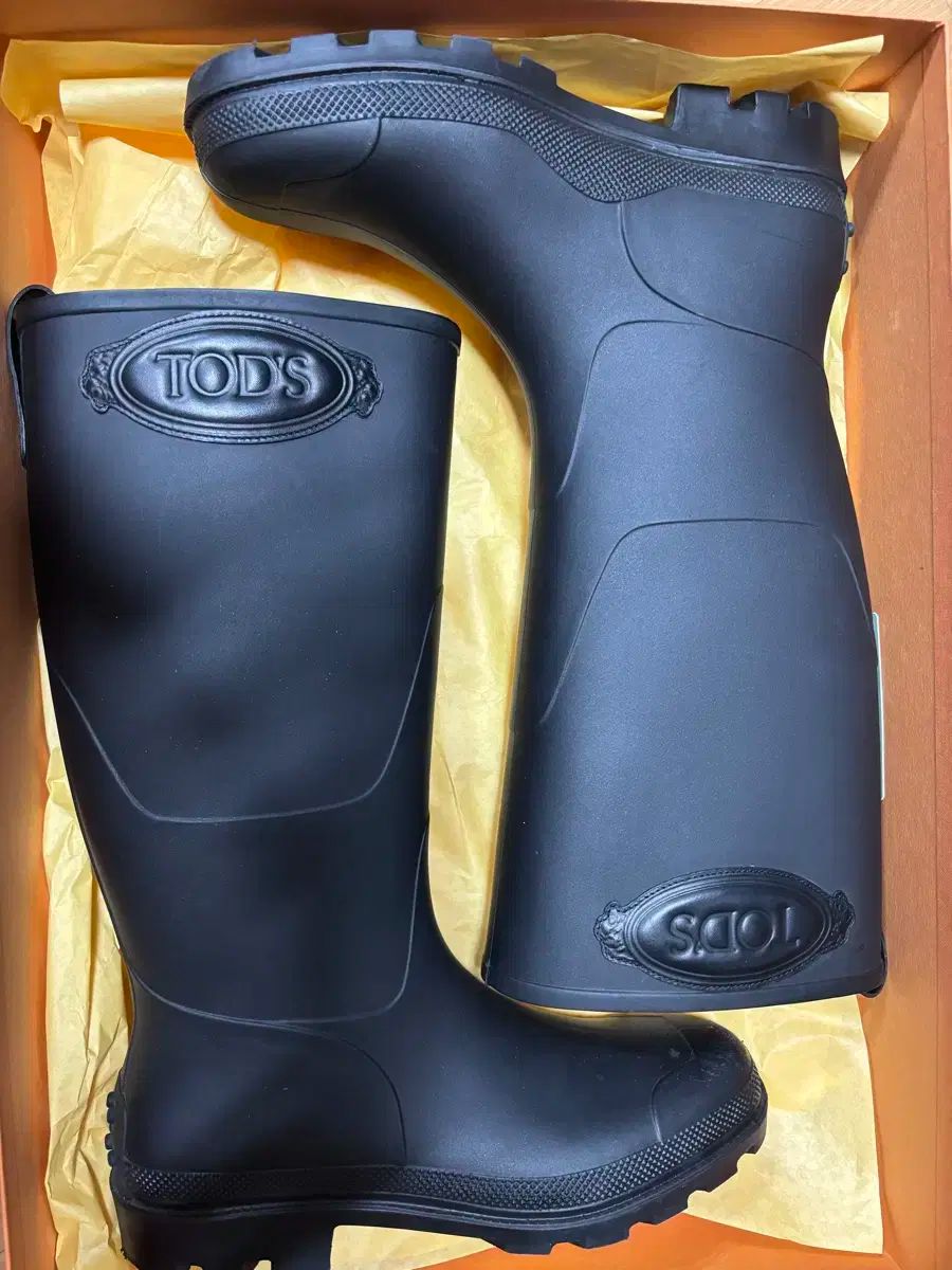 UK10 TODS TOD S トッズ レインブーツ