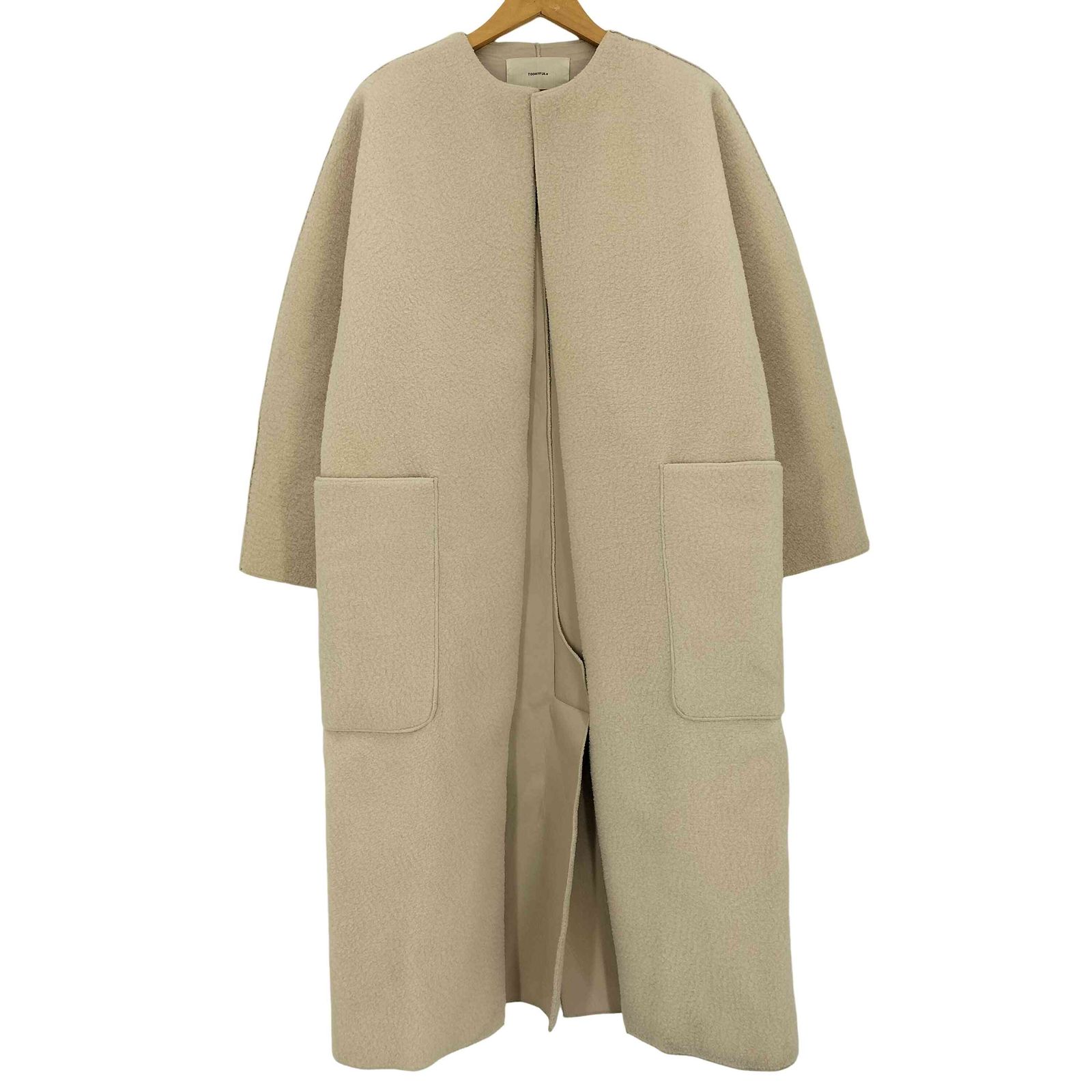 トゥデイフル TODAYFUL Collarless Boa Coat レディース JPN：36