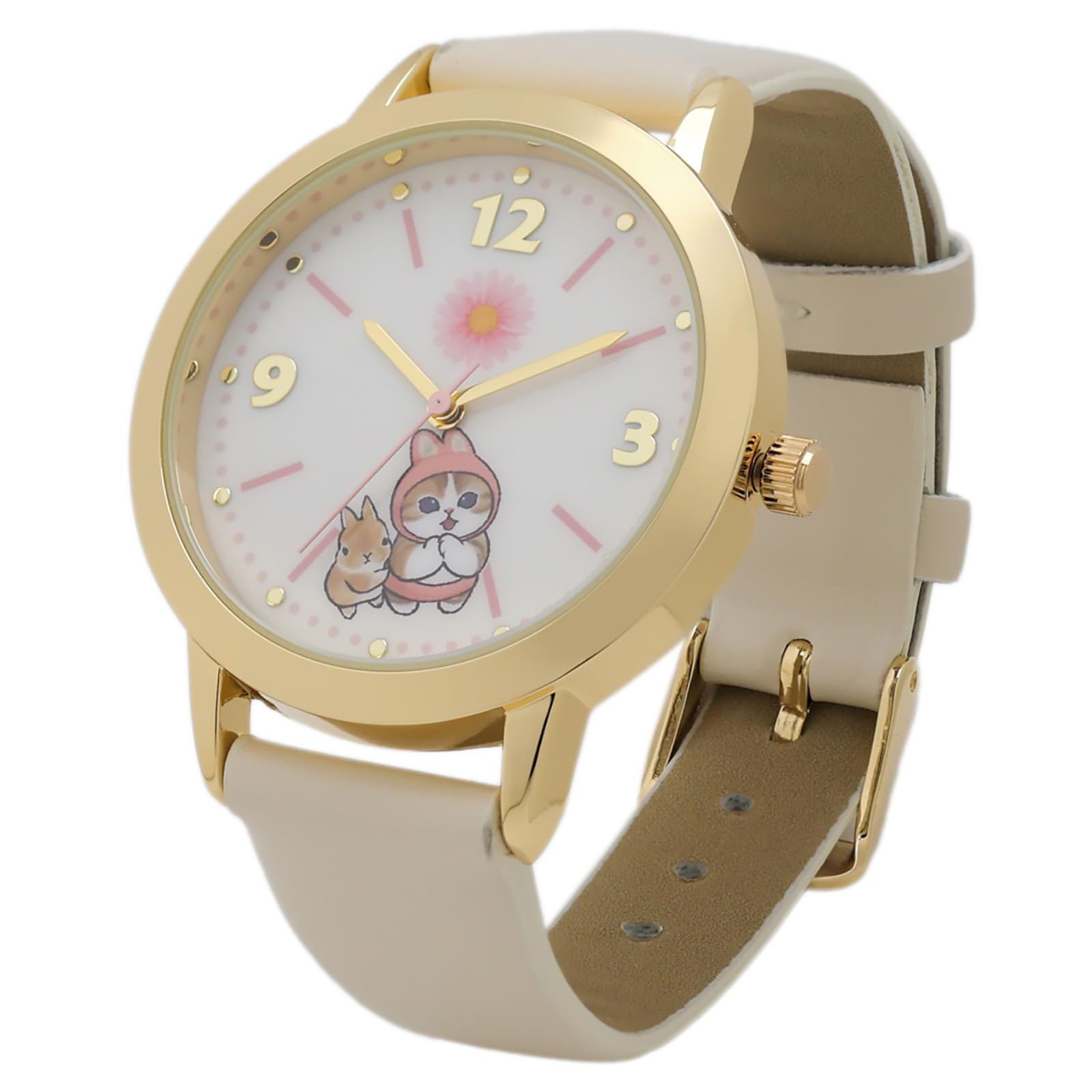 [Bargain Item] Leather Band White MSD002-1 Rabbit Mofusand Ladies Watch [Fieldwork]