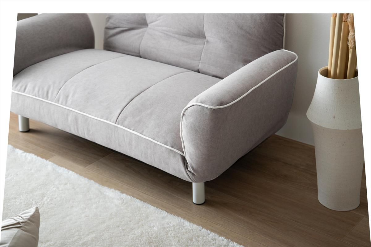 【幅118cm】Pique リクライニングソファ　アイボリー 幅118cm】Pique リクライニングソファ アイボリー