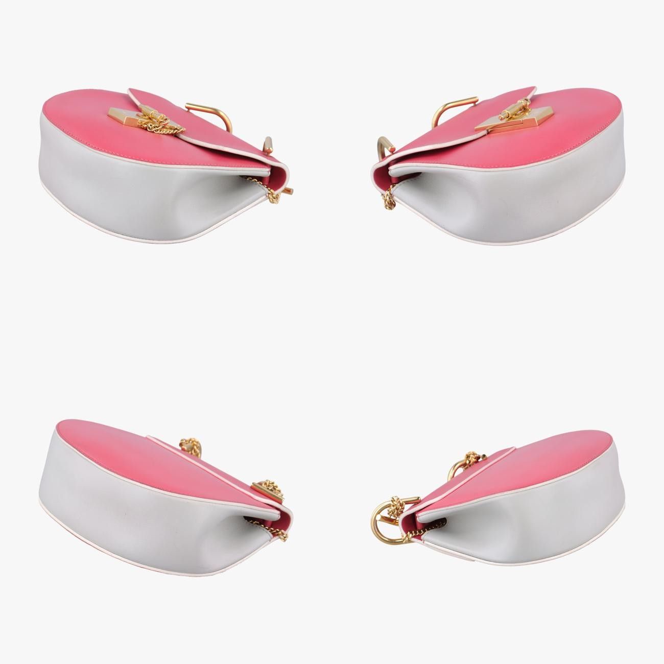 クロエChloeドリュー ピンク×ホワイト レザー 03 15 70 65 6 WWW_MORNINGWALKER_COM