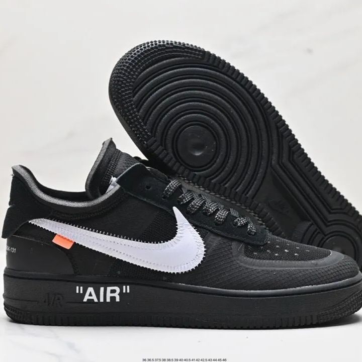 KE ナイキ ×OFF-WHITE THE 10 AIR FORCE 1 LOW オフホワイトコラボ エアフォースワン ローカットスニーカー ブラック AO4606-001