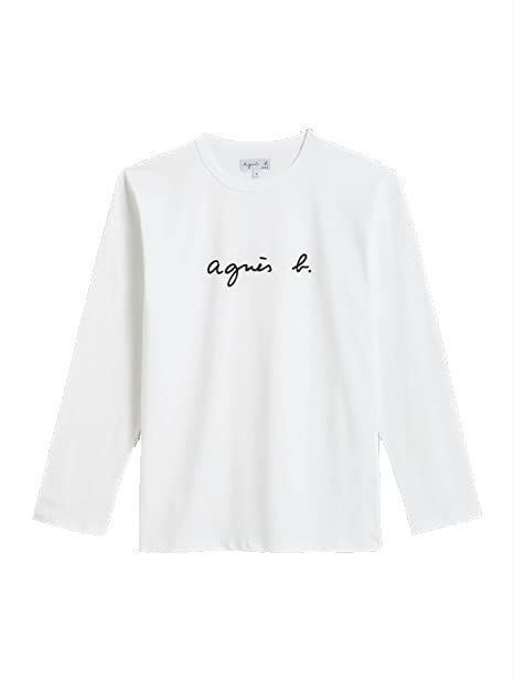 Size 2_Color ホワイト アニエスべー ロゴ Tシャツ 長袖 S137 TS レディース 0330S137 2 ホワイト