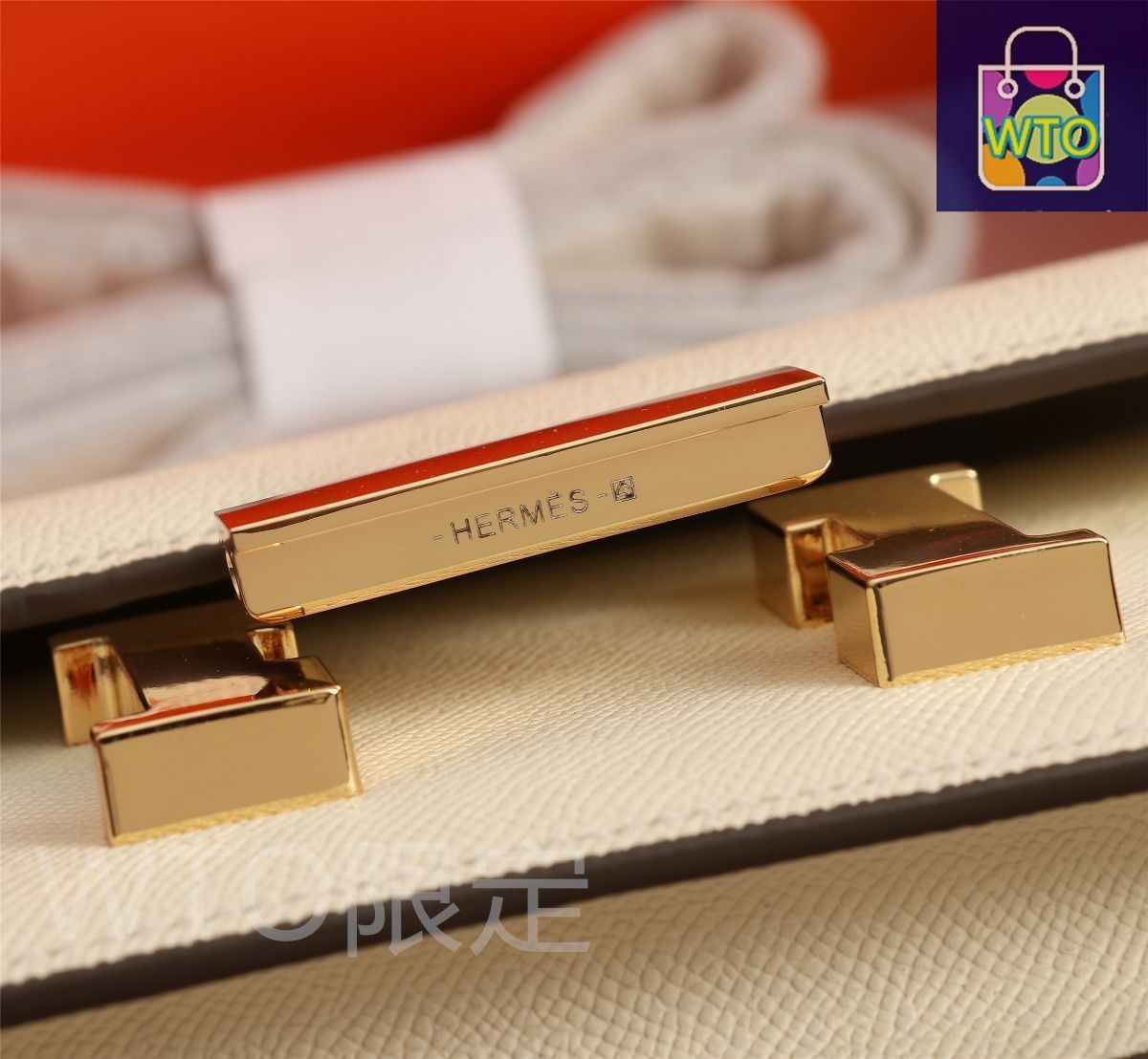 エルメス hermes クリーム ホワイト ゴールド バックル