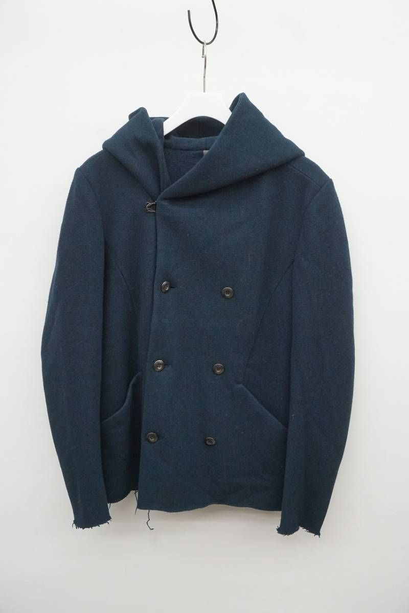 KAZUYUKI KUMAGAI カシミヤ混 ストレッチ メルトン フーデッド KAZUYUKI KUMAGAI カシミヤ混 ストレッチ メルトン フーデッド