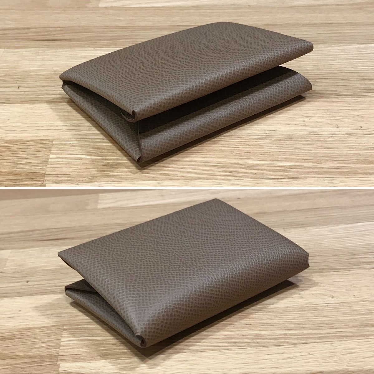 【新品未使用】エルメス　カルヴィデュオ　エトゥープ　エプソン素材 エルメス カルヴィ デュオ エトゥープ ヴォーエプソン シルバー