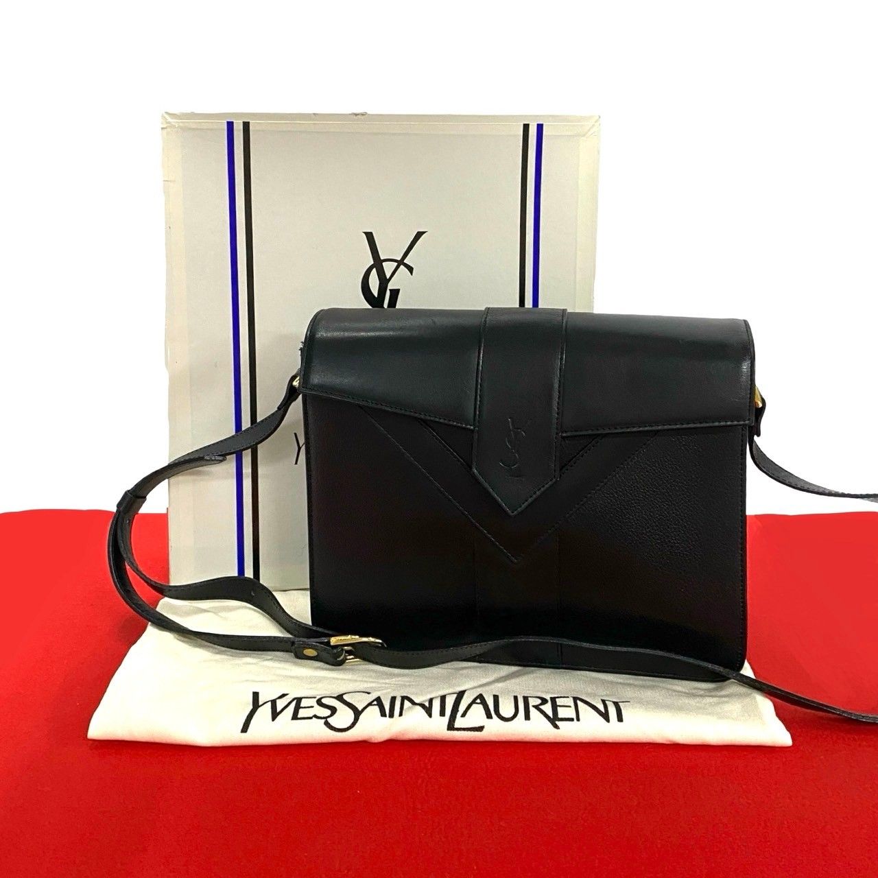 極 美品 箱 袋付 YVES SAINT LAURENT イヴ・サンローラン ヴィンテージ  