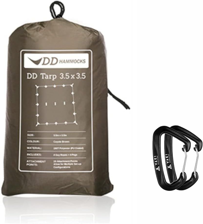 DD Tarp タープ 3.5x3.5 英国メーカー直卸 高破断強度カラビナ付