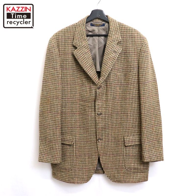 80s USA製 vintage Brooks Brothers 千鳥格子 ウール テーラード 