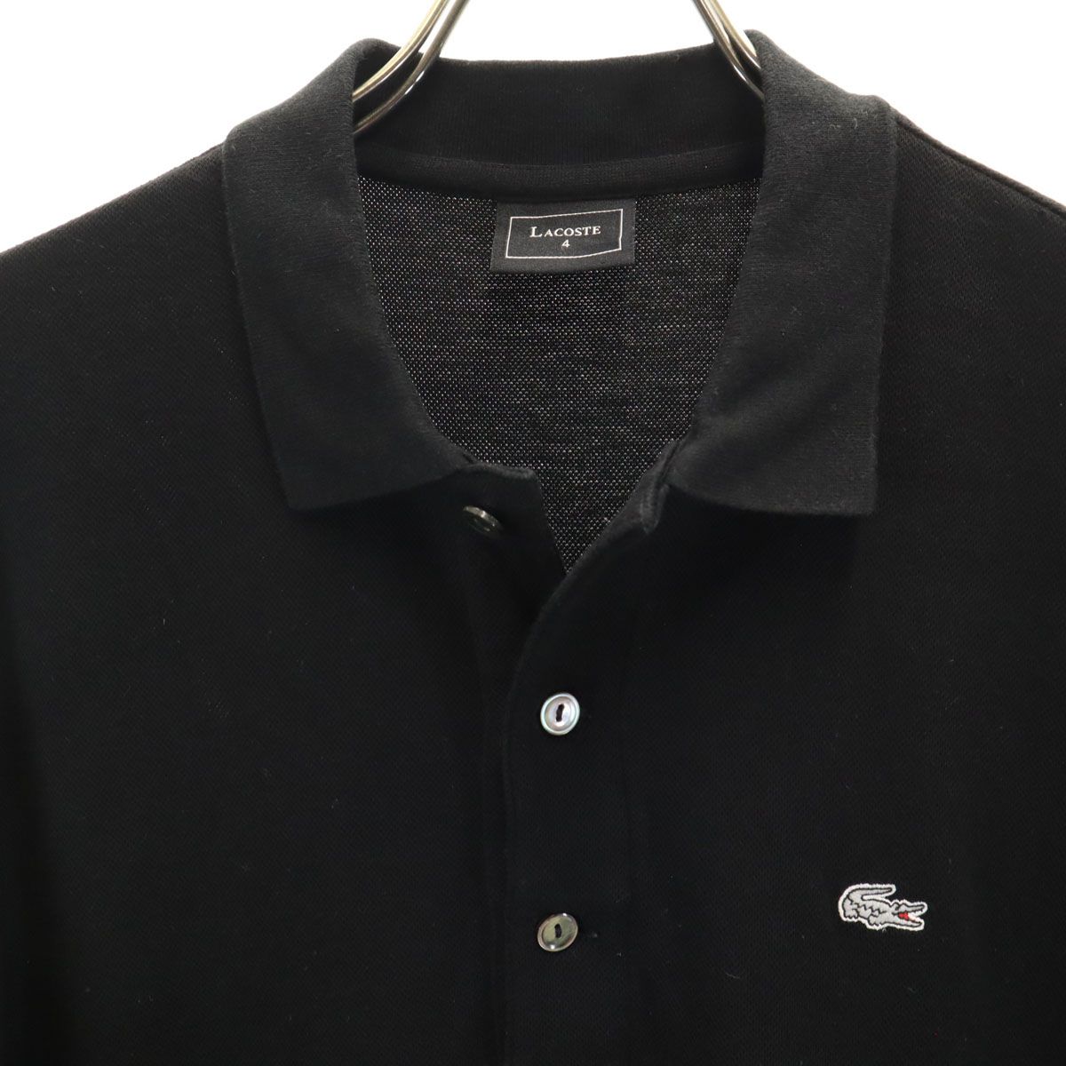 LACOSTE ラコステ 日本製 半袖 ポロシャツ 4 ブラック メンズ