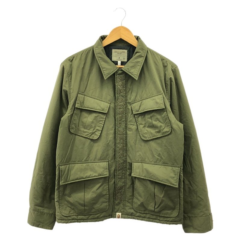 A BATHING APE ブルゾンジャケット サイズL グリーン アベイシングエイプ 17