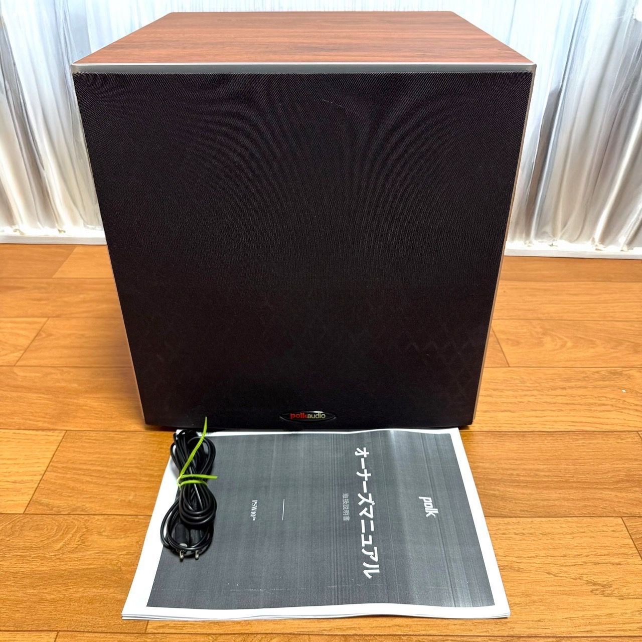☆送料無料 極美品 POLK AUDIO ポークオーディオ PSW10 木目調