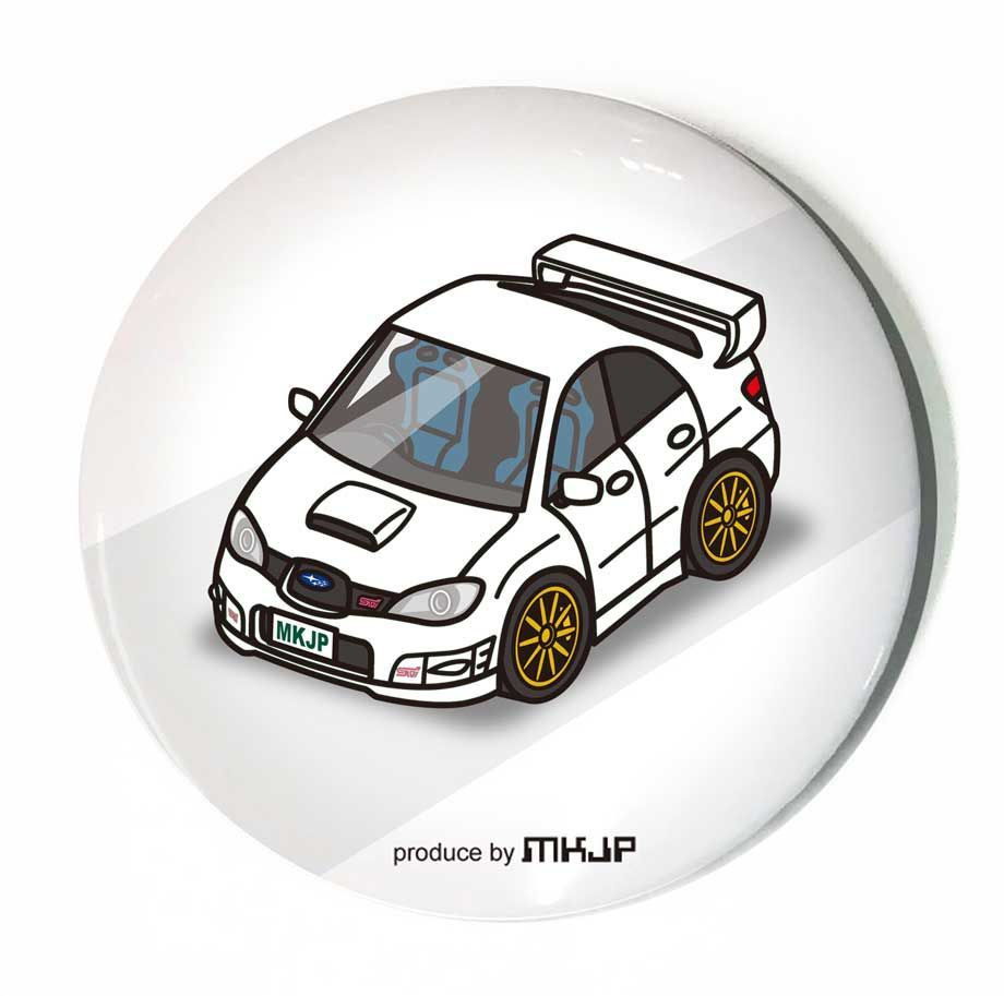 缶バッジ キーホルダー 丸型 31mm 54mm 車 スバル インプレッサ