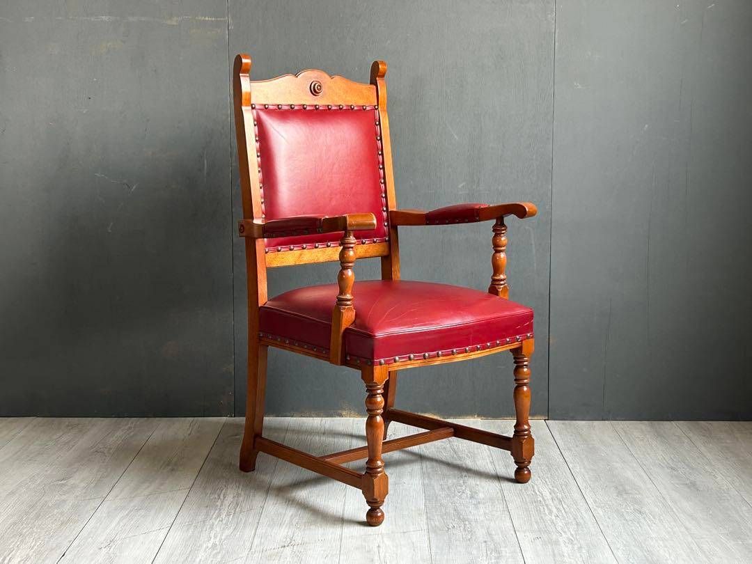 横浜ダニエル ダイニングチェア サイドチェア レザー 4脚まとめ販売（2脚分）① 公式アンティーク家具ラフジュ工房商品詳細ページ中古 横浜