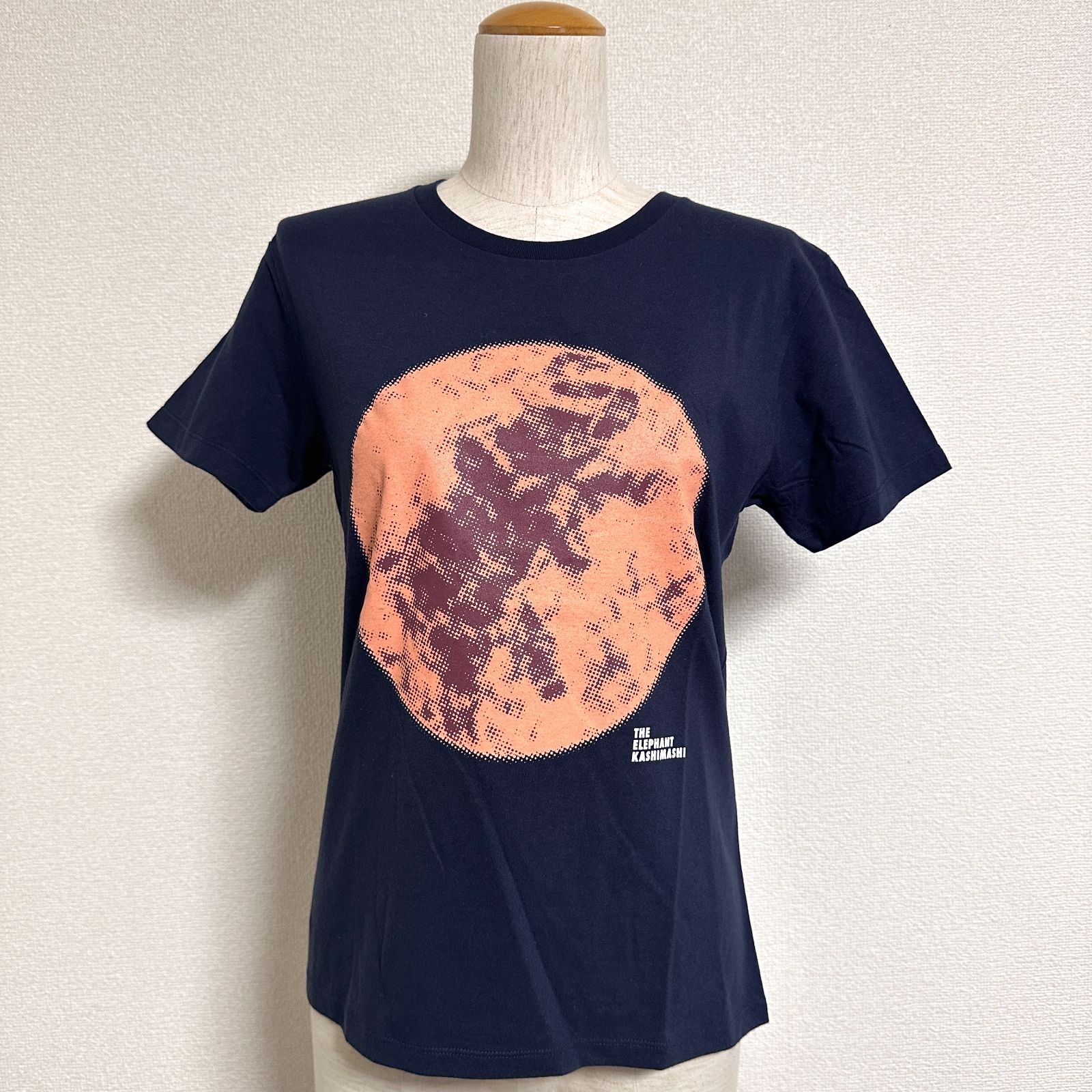 エレファントカシマシ エレカシ 月に浮かぶ像Tシャツ XS 紺×オレンジ