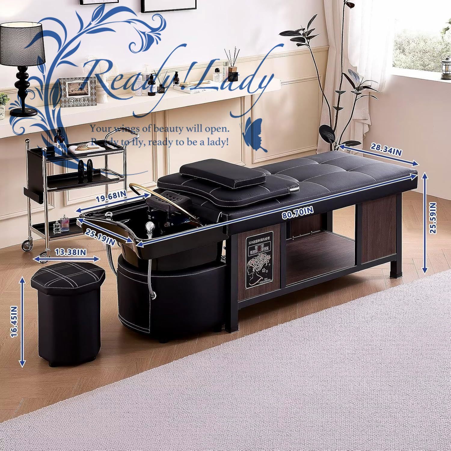 プロのシャンプーベッド