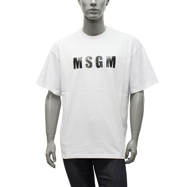 エムエスジーエム MSGM ロゴプリント オーバーサイズ Tシャツ