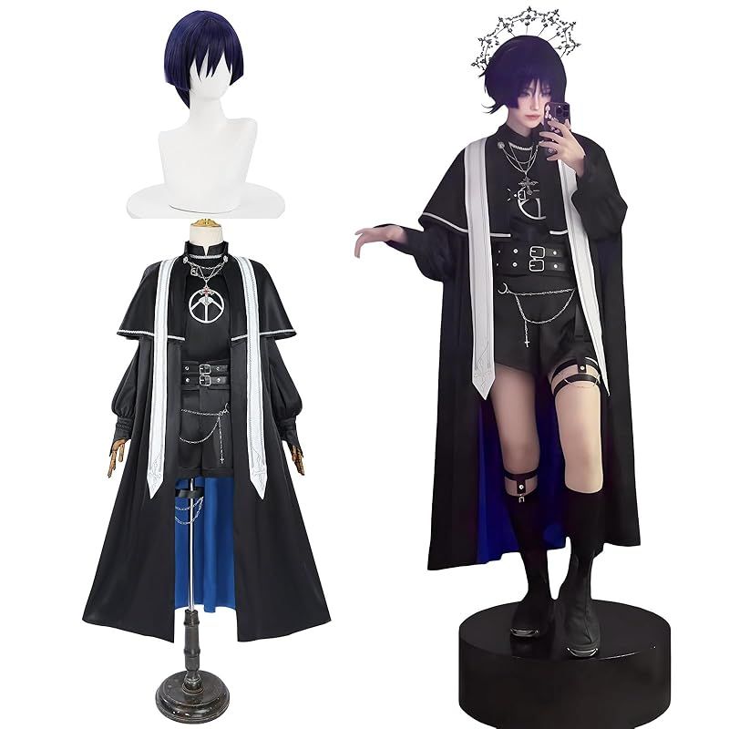 在庫 神併 散兵 コスプレ ウィッグ付き 神父Ver 原神 コスプレ衣装 大人用 仮装 文化祭 イベント コスチューム ステージ服 Wanderer Cosplay 散兵 ウィッグ付き XL