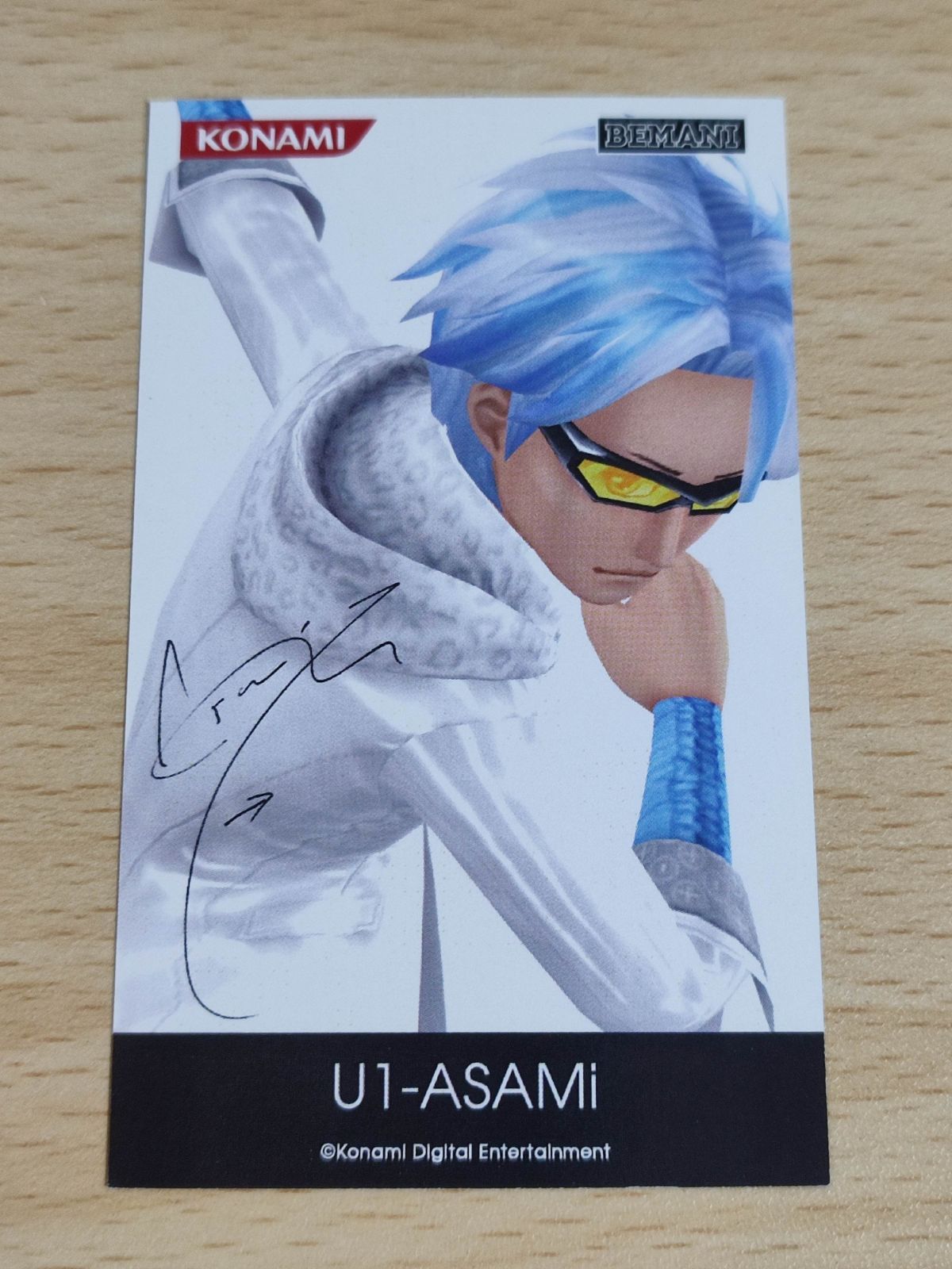 aca49 ビートマニア サイン ビーマニ名刺 カード 非売品 U1-asami 浅見