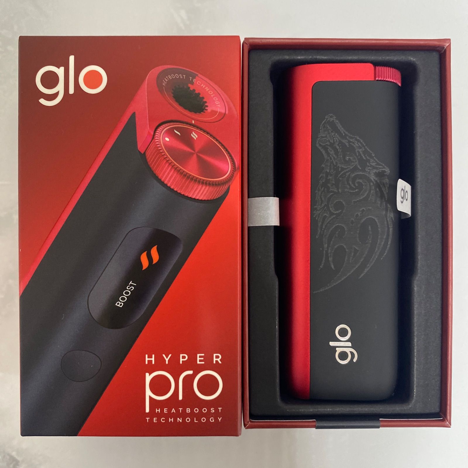 トライバル ウルフ デザイン レーザー加工 glo hyper pro グロー