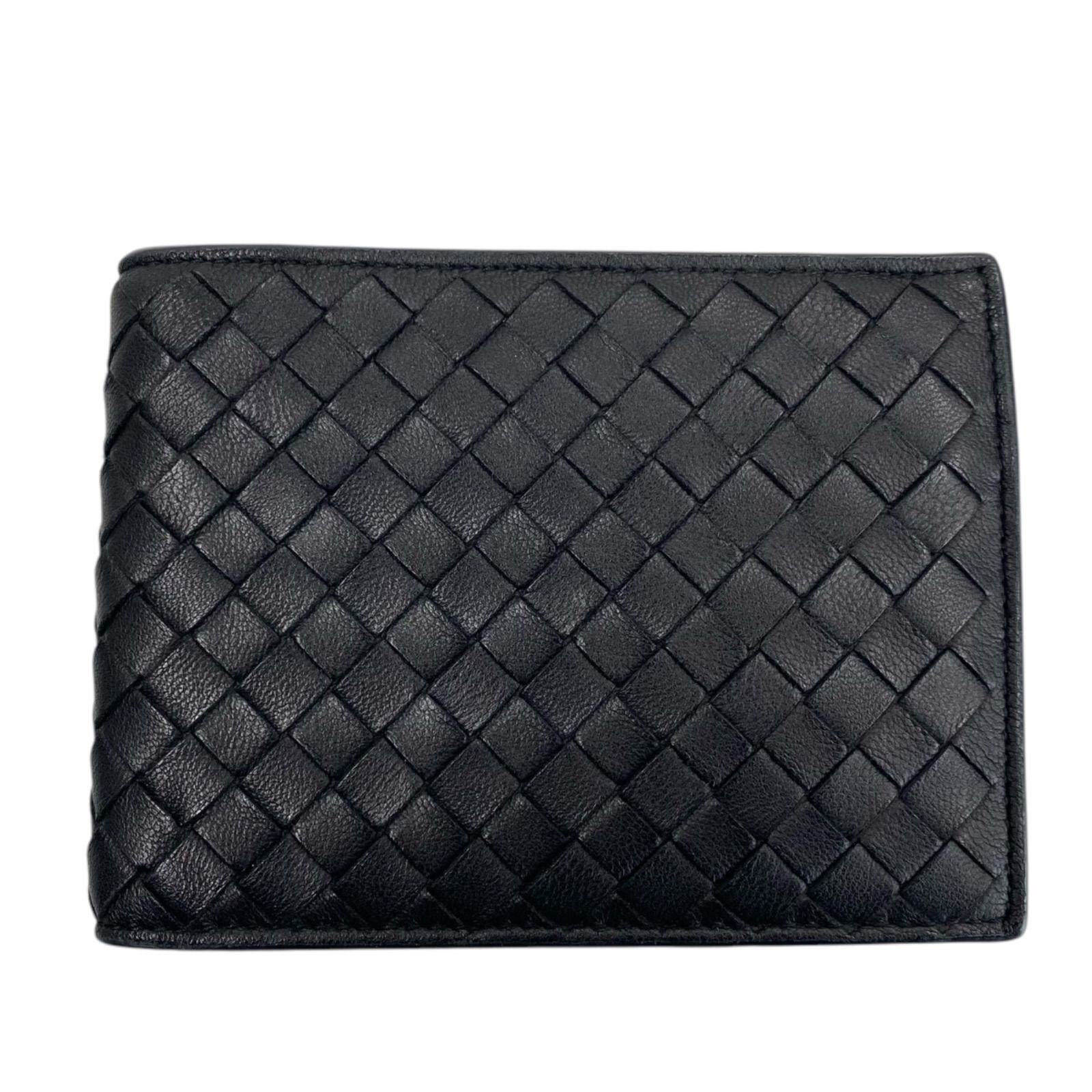 ○ ボッテガヴェネタ BOTTEGA VENETA イントレチャート 二つ折り財布