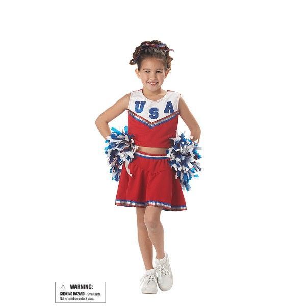 PATRIOTIC CHEERLEADER  チアリーダー　衣装、コスチューム S　子供女性用　コスプレ