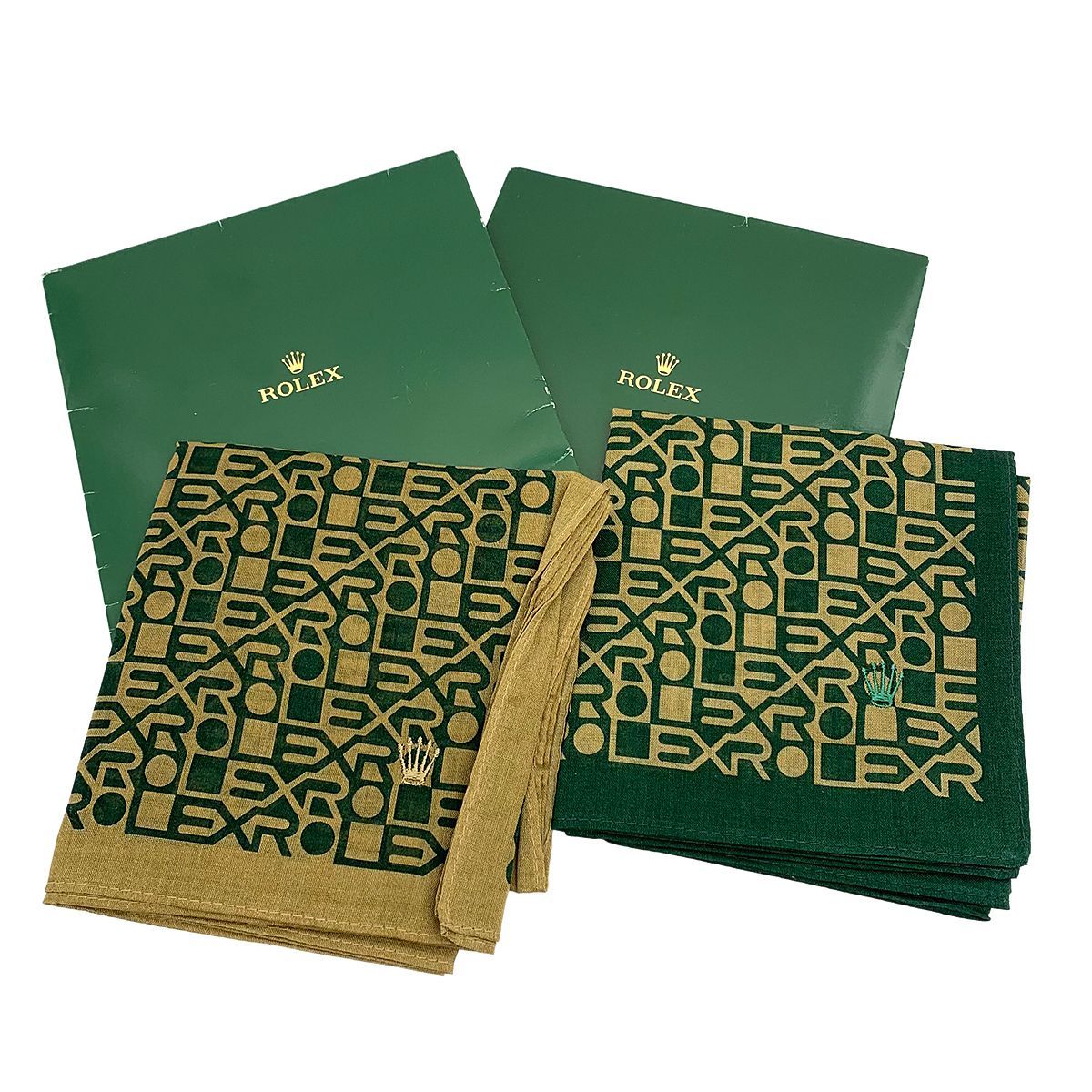 Rolex ロレックス ハンカチ ノベルティ カーキ 2個セット 非売品 付属
