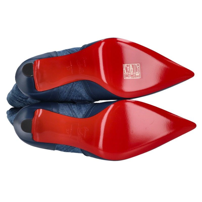 ファイナルセール開催中！ クリスチャンルブタン デニムロングブーツ レディース 37