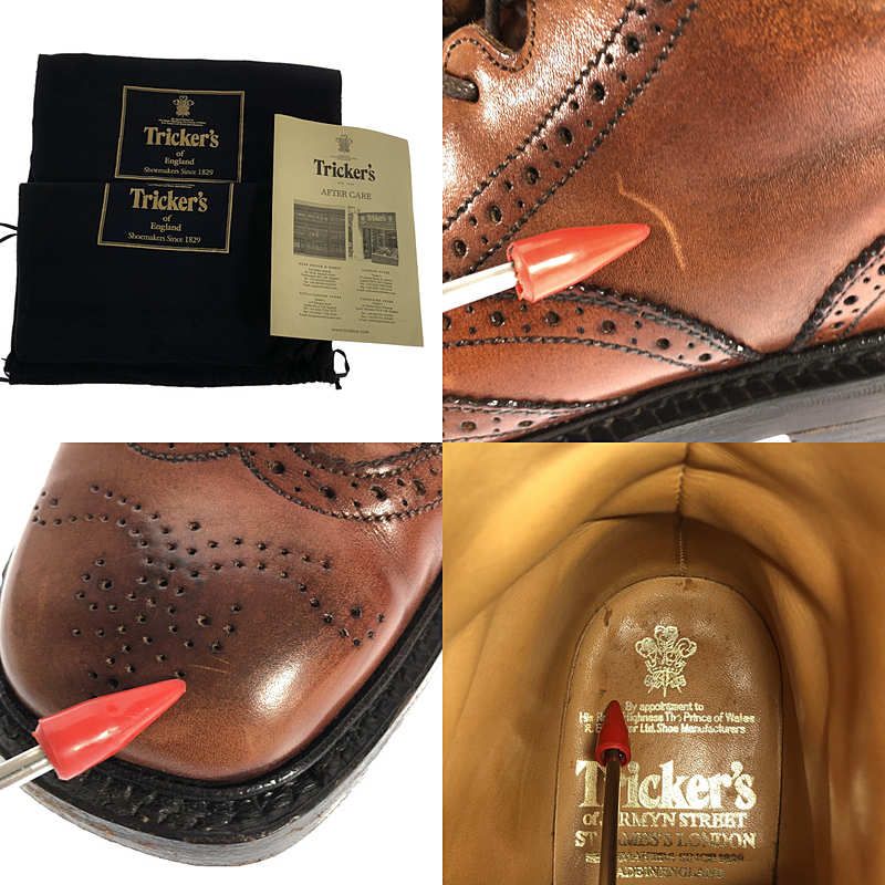 Tricker's / トリッカーズ | Ghillie Boots / M5835A レザー ウィングチップ レースアップ ギリーブーツ | 9.5 | ブラウン | メンズ Tricker's / トリッカーズ | Ghillie Boots / M5835A レザー ウィング