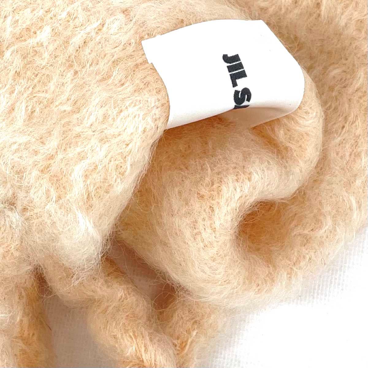 良好 JIL SANDER ジルサンダー マフラー ベージュ フリンジ モヘア