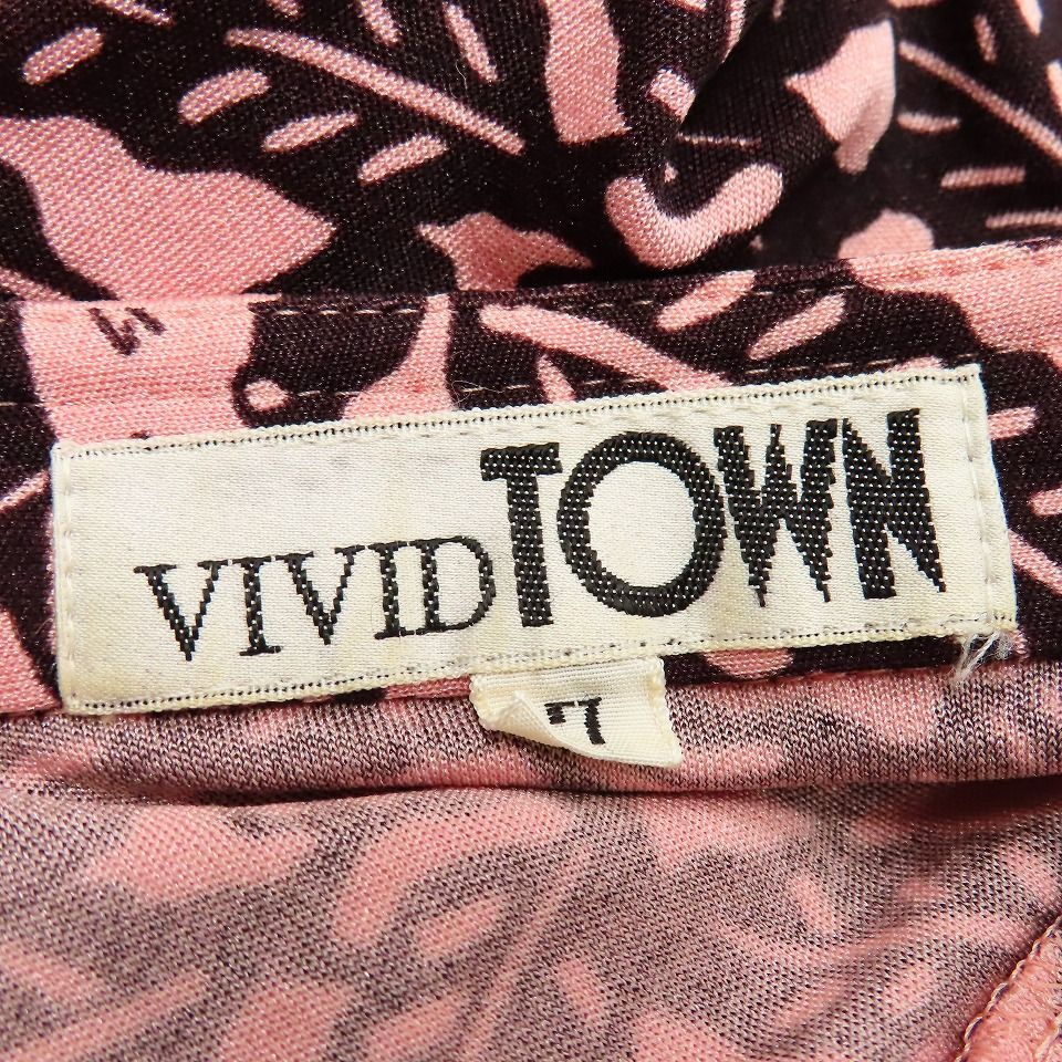 VIVID TOWN 森 英恵 ヴィンテージ ワンピース ロング ロゴ 総柄