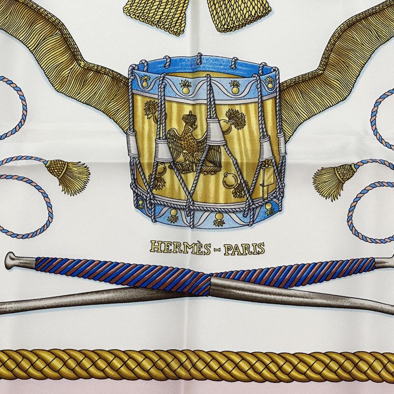 エルメス HERMES スカーフ カレ90 LES TAMBOURS タンブールの太鼓