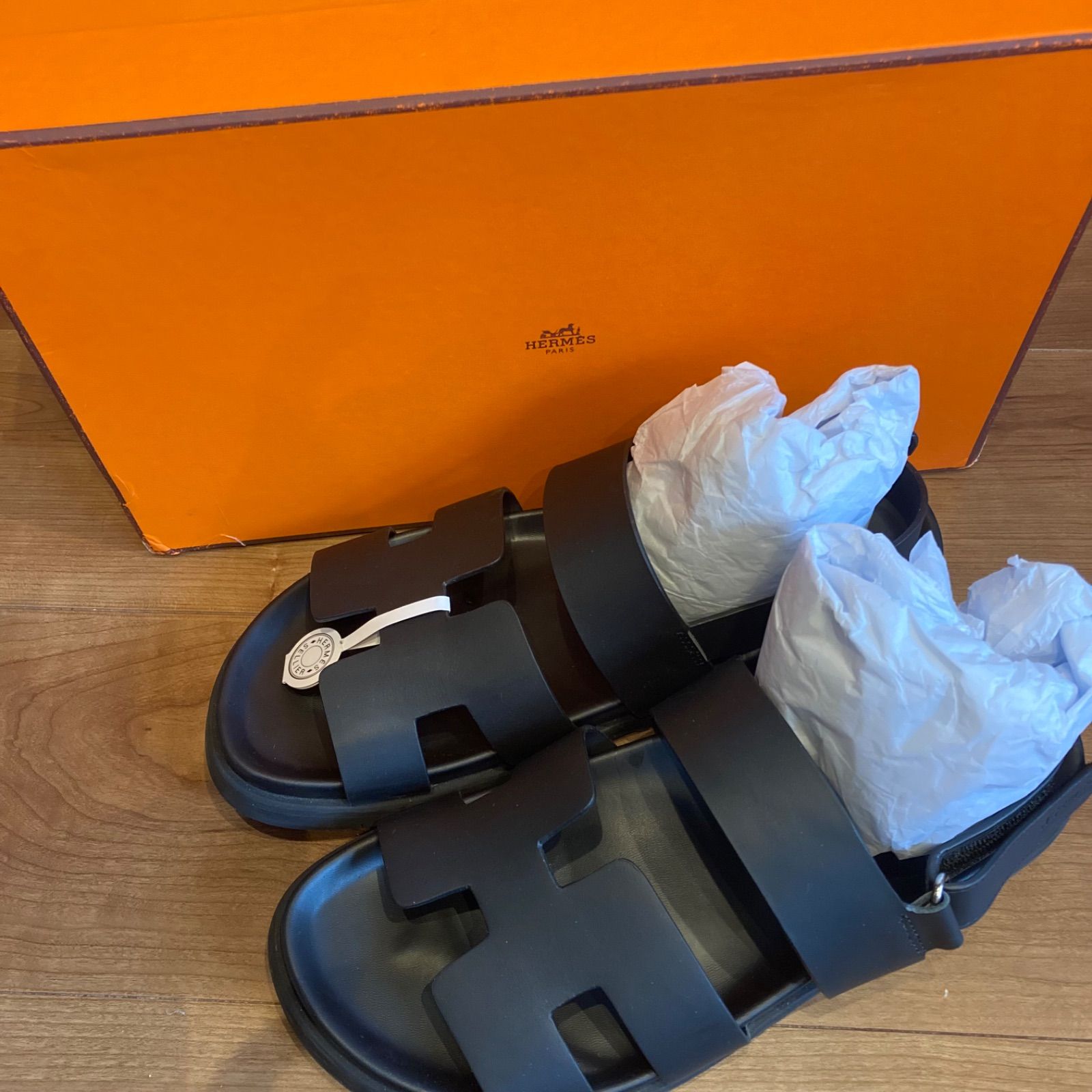 【大人気かっこいい♪】HERMES★ジニアス サンダル 新品同様美品】HERMES サンダル ジニアス - メルカリ