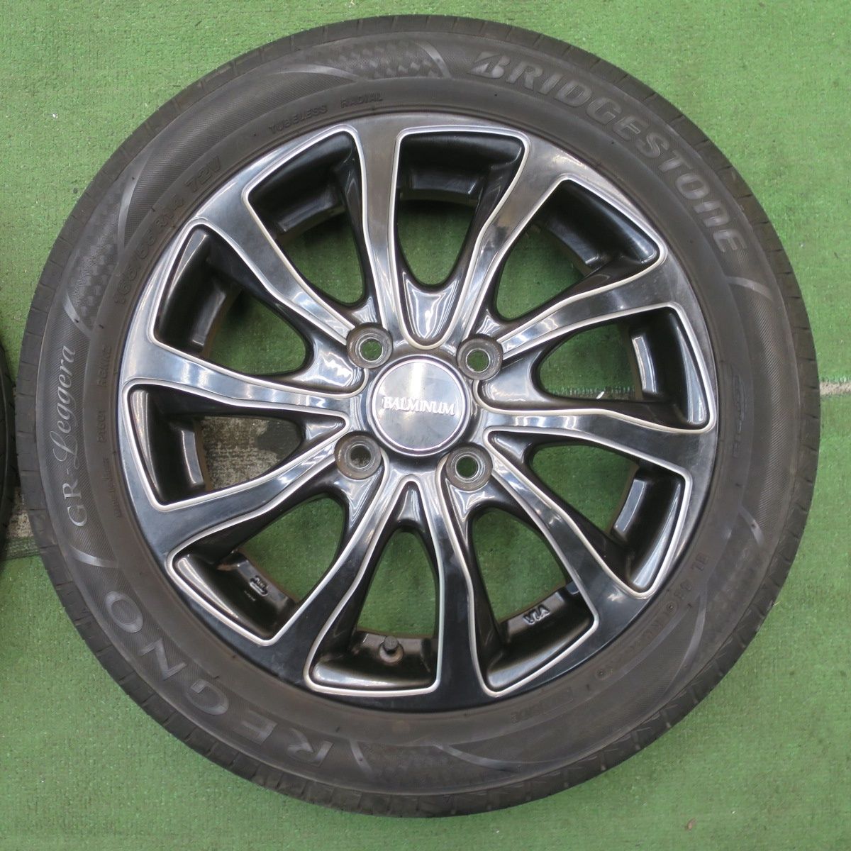 キレイ 23年 165 55R14 ブリヂストン レグノ GR-Leggera BALMINUM バルミナ 軽サイズ 14インチ PCD100 4H 5092602NJノ