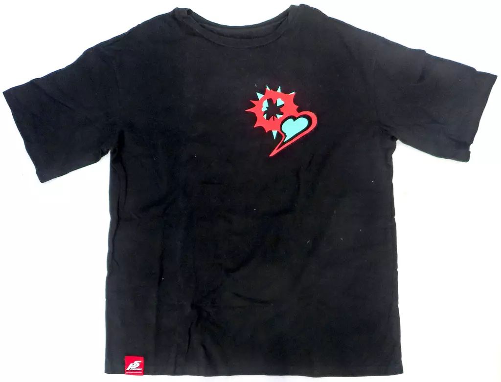 【中古】衣類 ペルソナ5 HPハート ビッグシルエットTシャツ ブラック LLサイズ 「ペルソナ 25th Anniversary×フェリシモ」