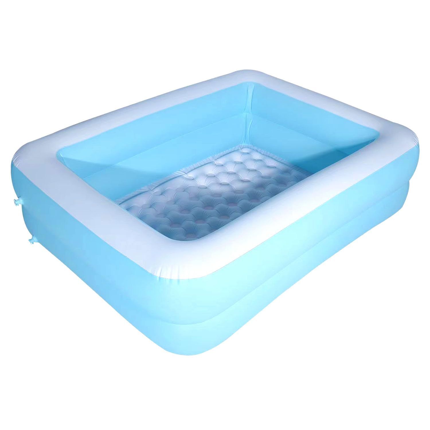 【在庫処分】ビニールプール SVNVIOZ プール 家庭用 子供用 底クッションあり 180x140x50cm ファミリープール ボールプール 水遊び 暑さ対策 室内プール 室外 大型プール 夏の日 収納便利 ベランダ お庭 屋外用 (180x140x50cm