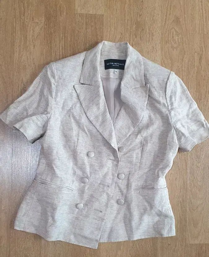 NO THX デザイナー リネン 100 ジャケット フリー