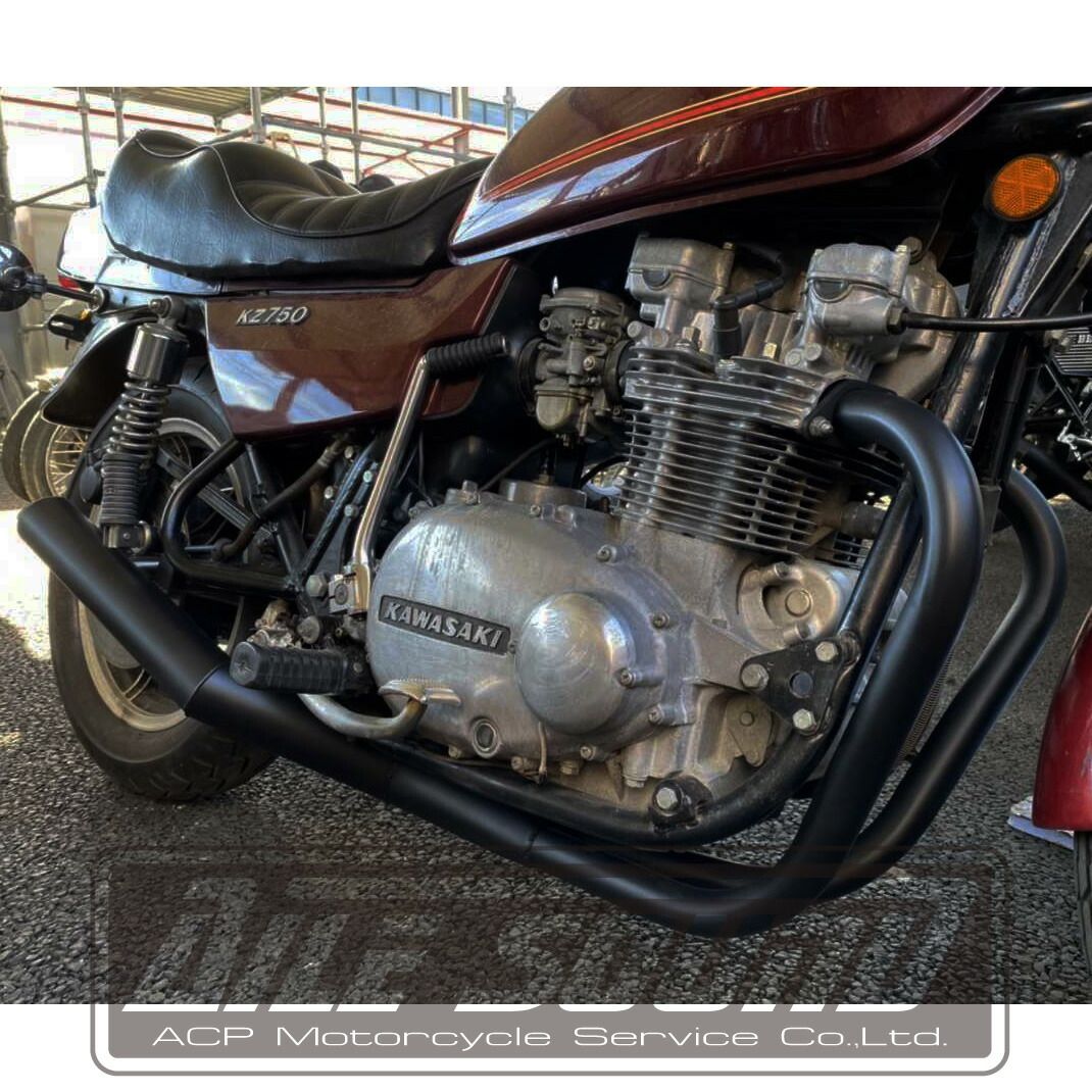 Z750 ツイン エルサウンド ショート管 ブラック マフラー Z750Twin KZ750B【新品】AILE SOUND - メルカリ