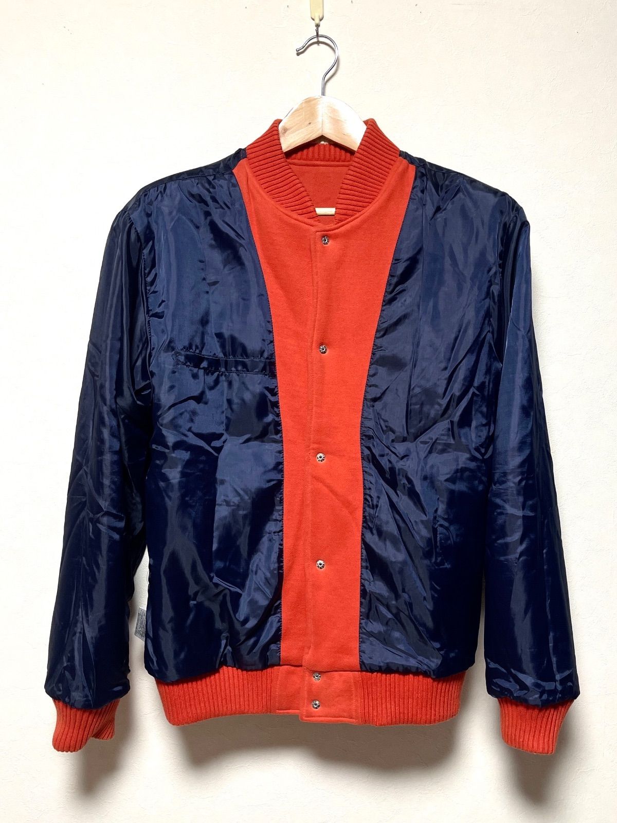 VANスタジャン 美品/LL◎VAN JACKET スタジャン 袖レザー 山羊革