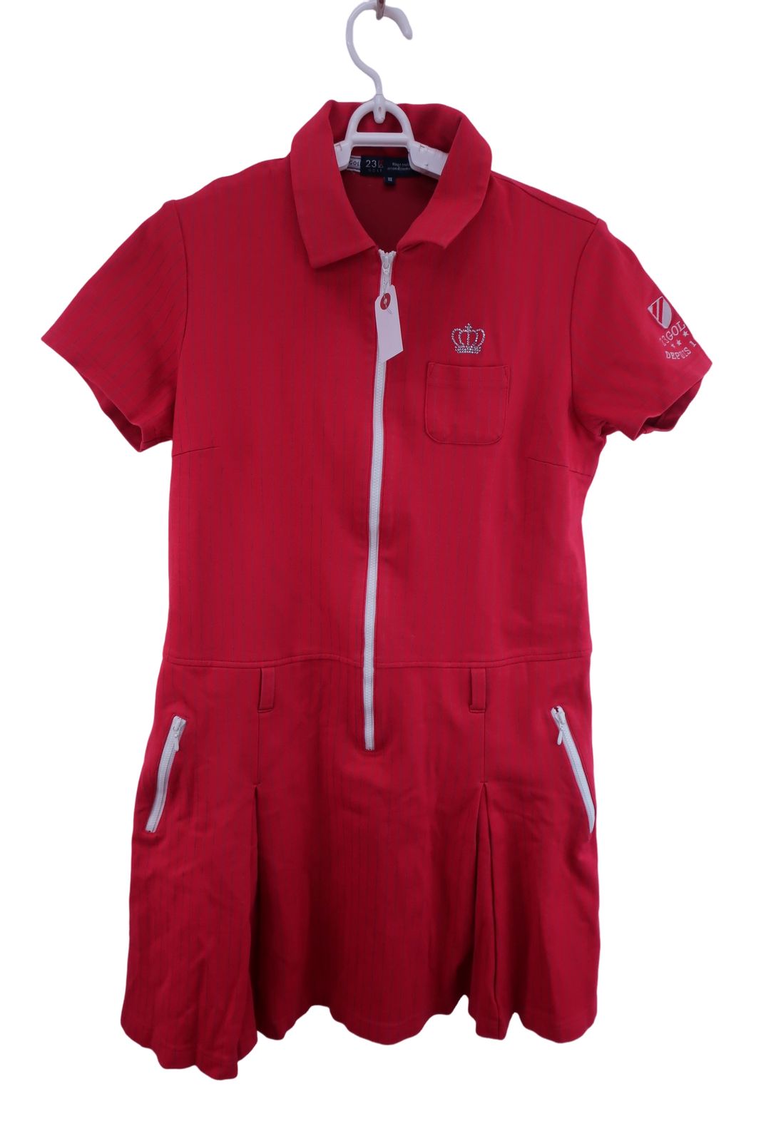 【新品未使用】23区ゴルフ　ワンピース　レッド 美品】23区 GOLF(23区ゴルフ) ワンピース 赤 レディース