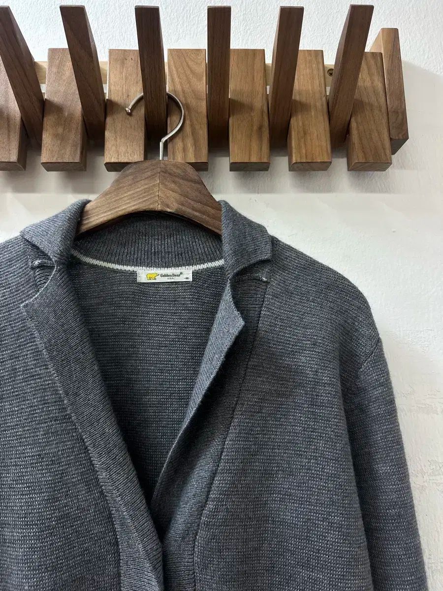 日本 ヴィンテージ G en Bear ゴールデンベア クラシック グレー ニットカーディガン ジャケット