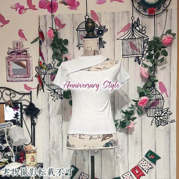 Tシャツ S-XL 黒 白 半袖 長袖 切込み 肩出し 春夏新品 7240206