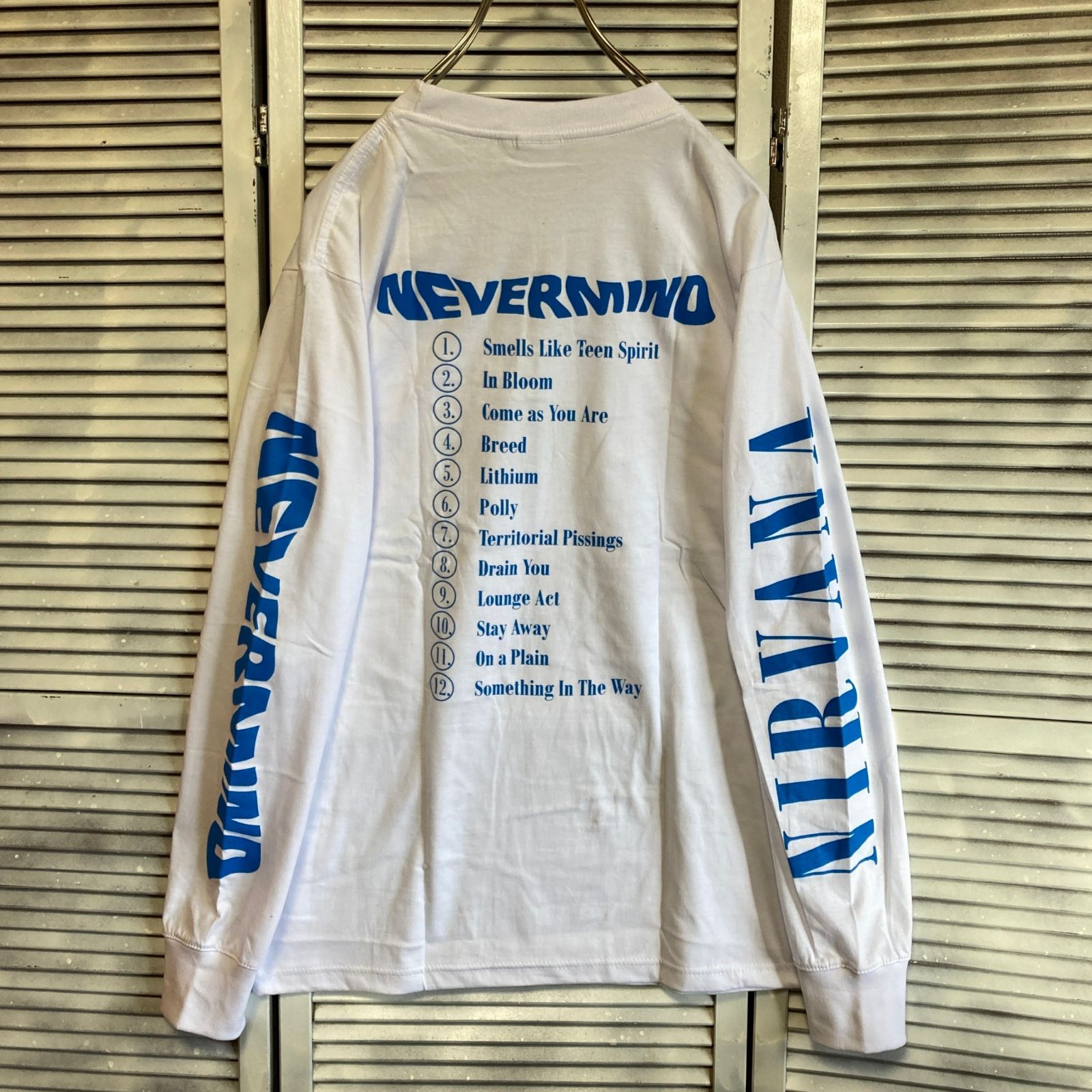 ニルヴァーナ ネバーマインド カートコバーン 長袖 赤ちゃん ロンT ◉ ニルバーナ NIRVANA カートコバーン 赤ちゃん ネバーマインド 白