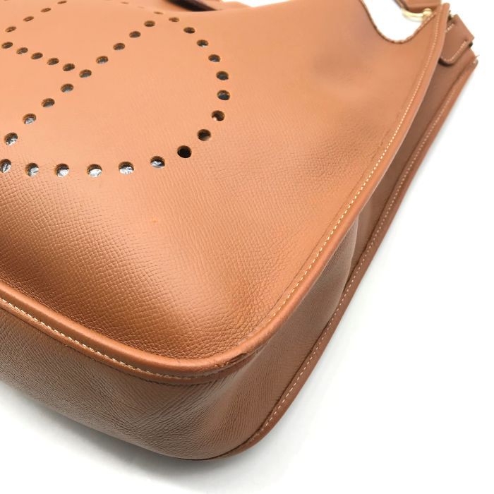 美品 HERMES エルメス エヴリン I ゴールド金具 ショルダー バッグ 斜め掛け ブラウン 刻印あり レディース ユニセックス db8 美品 HERMES エルメス エヴリン I ゴールド金具 ショルダー バッグ