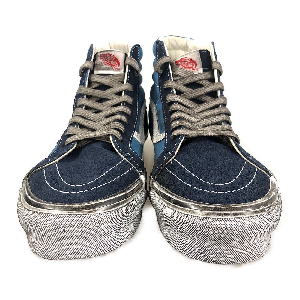 VANS バンズ Og Sk8-Hi Lx stressed Navy ユーズド加工 シューズ